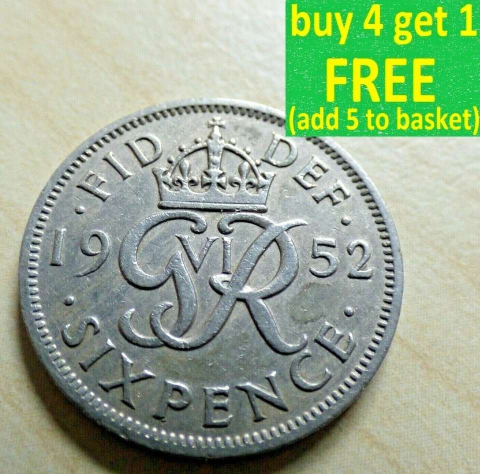 George VI Sixpence 6D Coins Choose your date from 1937-1952 Auction 2 - Image 1 of 1