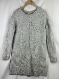 Gap knielanger Strick Damen Long Pullover Größe M Grau Grobstrick Wollmischung - Bild 1 von 6