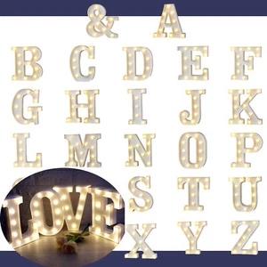 Light Up Letter LED Alphabet PlasticParty Sign Wedding Festival Stand Decoration - Picture 1 of 51