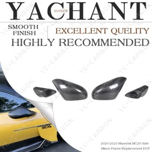 Dry Carbon Side Mirror Frame Replacement 2pcs For 2020-2023 Maserati MC20 - Picture 1 of 13