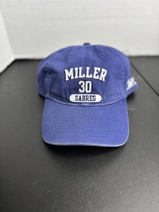 Reebok Buffalo Sabres Ryan Miller 30 Slouch Adjustable Hat Cap Blue White - Picture 1 of 5