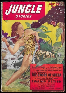 JUNGLE STORIES, Winter 1949-50 - The Sword of Sheba - high grade pulp - Bild 1 von 4
