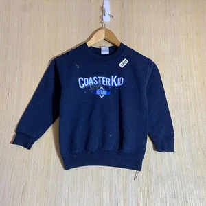 VTG Coaster Kid Sweater Youth Small Blue Long Sleeve Boy's Six Flags 90's - Picture 1 of 15