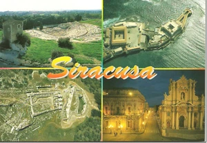 CARTOLINA SICILIA SICILY POSTCARD SIRACUSA MULTIFOTO SIRACUSA - Picture 1 of 1