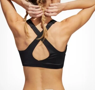 Sujetador de sujeción alta Adidas Fastimpact para mujer $80 talla XS copa A-C negro blanco lujo Foto 1 de 4