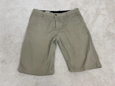 Volcom Shorts Mens 31 Beige Chino Khaki Cotton Hiker Skater Skate Surf - Image 1 of 4
