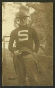 "Foto de fútbol americano de Stanford 1911 - capitán de equipo ""Kenny Dole" - Imagen 1 de 1