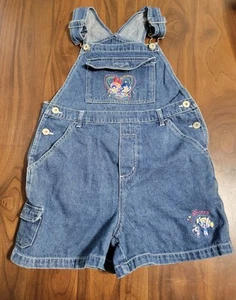 Vintage Powerpuff Mädchen Denim Overall Shorts Cartoon Network Größe L 10-12 - Bild 1 von 11
