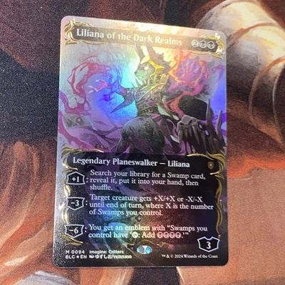 Liliana Of The Dark Realms X1 Mtg Bloomburrow Nm Borderless Raised Foil Gorgeous - Image 1 of 2