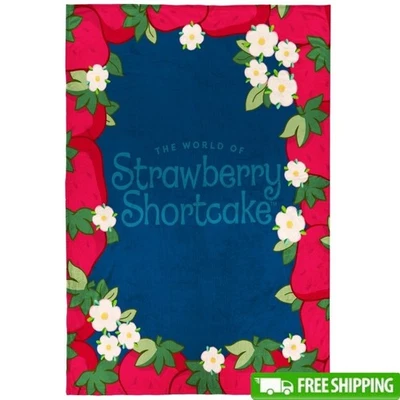 Manta Ropa de Cama Súper Suave Acogedora Felpa Fresa Niño Siesta Regalo Hogar Nueva Foto 1 de 4