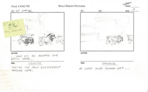 Lady and the TRAMP 2 Disney Production SB Drawing Animators Estate 2001 ws12 - Bild 1 von 1