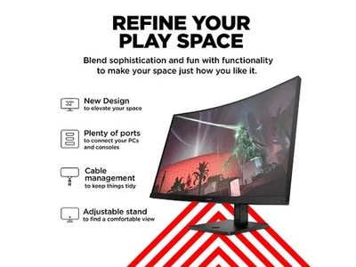 OMEN by HP 31.5 inch QHD 165Hz Curved Gaming Monitor - OMEN 32c - Image 1 of 4