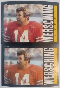 1985 TOPPS #164 SAN FRANCISCO 49ERS RAY WERSCHING [2] NM/MT 06272 - Picture 1 of 5