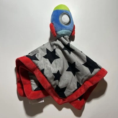 Baby Essentials Rocket Lovey Rojo Gris Estrellas Manta de Seguridad Cohete Nave Espacio Foto 1 de 4