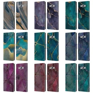 OFFIZIELLE LEBENSART MINERAL MARMOR LEDER BUCH GELDBÖRSE HÜLLE FÜR SAMSUNG HANDYS 3 - Bild 1 von 15