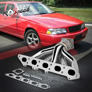 STAINLESS STEEL SS EXHAUST HEADER/MANIFOLD 94-97 VOLVO 850 GLT S70 V70 2.4 5CYL - Picture 1 of 5