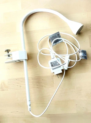 IKEA Navlinge Desk Task Lamp White Adjustable Arm Warm LED Light Works - Image 1 of 4