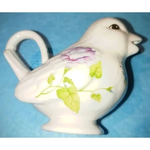 Grace's Teaware Bird Floral Design Porcelain Creamer Adorable - Picture 1 of 6