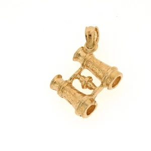 Dije binoculares 3D oro 14K - Imagen 1 de 2