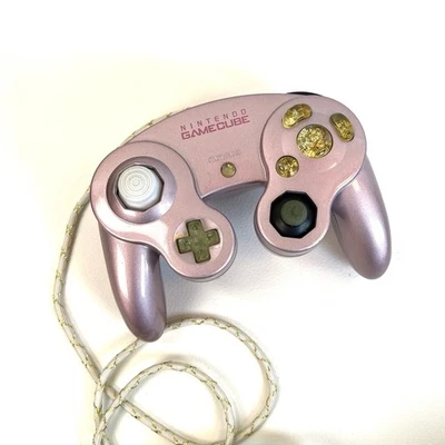 Dyed Pink Metallic Sage Customs Nintendo GameCube Controller Phob 2.0.5 - Image 1 of 4