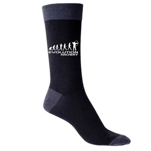 Evolution Of Archery Men's Novelty Socks Black Funny Sports Gift for Men - Picture 1 of 6