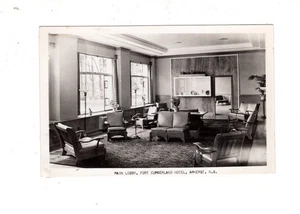 Amherst, Nova Scotia , Canada Main Lobby Of Fort Cumberland Hotel RPPC 1940s - Picture 1 of 2