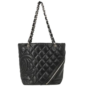 Chanel Black Calfskin Cambon Ligne Tote Chain Handbag 177080 - Picture 1 of 11