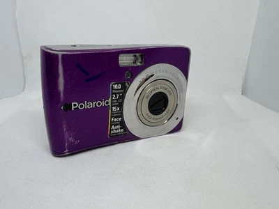 Polaroid i1037 Digital Camera 10MP Purple 3x Zoom Part Repair Lens Error - C60 - Image 1 of 4