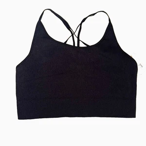 Good American Seamless Strappy Back Sports Bra – Black – Size 7/8 4XL/5XL - Picture 1 of 9