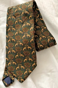 Brooks Brothers Krawatte Seide blau mit Hunden am Baum mehrfarbig 3,5" x 58" - Bild 1 von 2