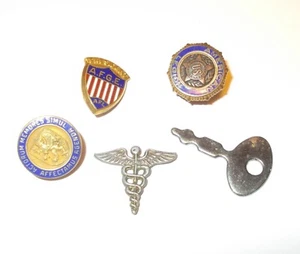 Vintage AFGE AFL, American Legion, Medic Symbol from WW II and one other - Picture 1 of 3
