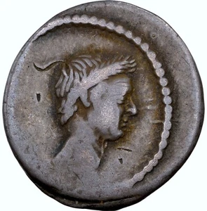 RÖMISCHES IMPERATORIUM Julius Caesar Portrait M Longus NGC Auswahl antike Münze D064 - Bild 1 von 4