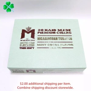 Caja de cigarros de madera vacía de cacao Macanudo Toro 6 x 50 como nueva 8,5" x 6,75" x 2" - Imagen 1 de 10