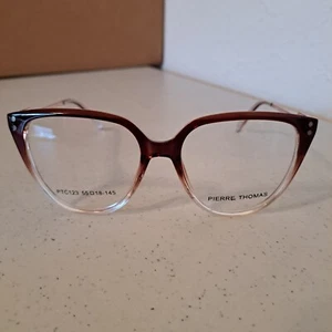 Pierre Thomas Brille mit Sonnenbrille Clip-on PTC123 klar braun NUR GESTELL i-30 - Bild 1 von 16