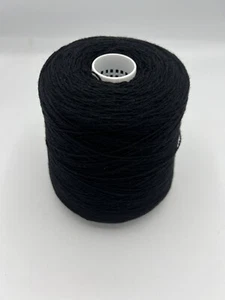 100% Shetland Yarn. Black. 500g Cone.2 Ply Hand/machine Knit. 2/9nm. Quite Soft - Picture 1 of 4