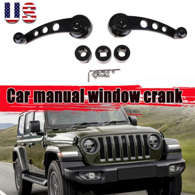 Kit de manivela de vidrio enrollador de ventana de automóvil perillas de aluminio adaptador de metal universal Foto 1 de 4