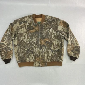 Vtg Gander Mountain Mens Hunting Jacket Sz L Lined Realtree Camo Full Zip Coat - Picture 1 of 11