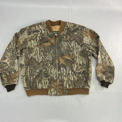 Vtg Gander Mountain Mens Hunting Jacket Sz L Lined Realtree Camo Full Zip Coat - Image 1 of 4