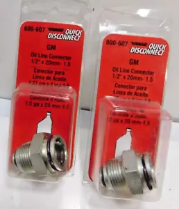 2- Oil Cooler Line Connectors Dorman 800-607 For General Motors 2014-96 - Picture 1 of 4