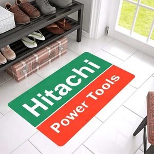 Vintage Style Retro Hitachi Power Tools Door Mat Rug Mat Indoor Outdoor Decor - Picture 1 of 5