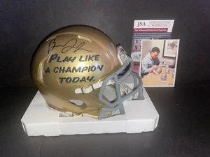 Brandon Joseph Notre Dame handsigniert Play Like a Champion Mini Helm JSA COA - - Bild 1 von 1
