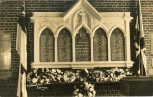 REAL PHOTO POSTCARD OF HAYWARDS HEATH WAR MEMORIAL, ST. WILFREDS CHURCH, SUSSEX - Picture 1 of 2