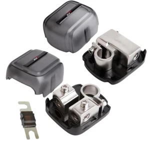 Auto Batterie Messing Polklemme SET 50qmm Strom Kabel + Mini ANL Sicherung 175A - Bild 1 von 1