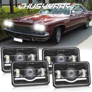 Faros LED DRL Fit Buick Electra 1975-1990 Regal 1982-1987 4 piezas 4x6 pulgadas - Imagen 1 de 13