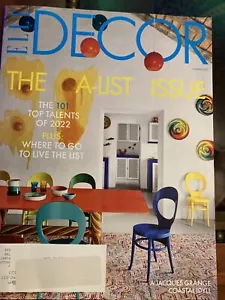 ELLE Decor Magazine Summer 2022 Issue The A List Issue Top Talents of 2022 - Imagen 1 de 6