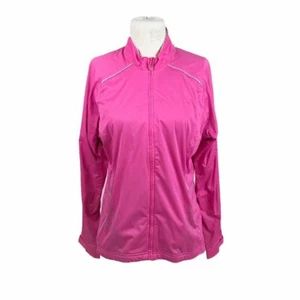 Chaqueta mediana a prueba de clima Adidas rompevientos con cremallera completa manga larga ligera - Imagen 1 de 6