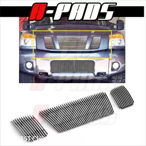 APADS para 08~10 11 12 13 14 15 Nissan Titan rejilla vertical de billetes 3 PIEZAS ATORNILLADO - Imagen 1 de 1