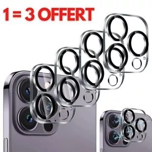 Verre de Protection Caméra Pour iPhone 11-15 Pro Max Anti-Rayures Anti-Éclats FR - Photo 1 sur 10