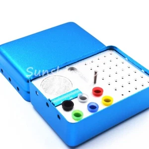 35 Holes Dental Endo Sterilization Organizer Bur Holder File Point Box Aluminium - Picture 1 of 11