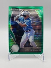 2021 PANINI PRIZM DRAFT Carson Williams (RC) #PDP28   GREEN PRIZM Rays Prospect